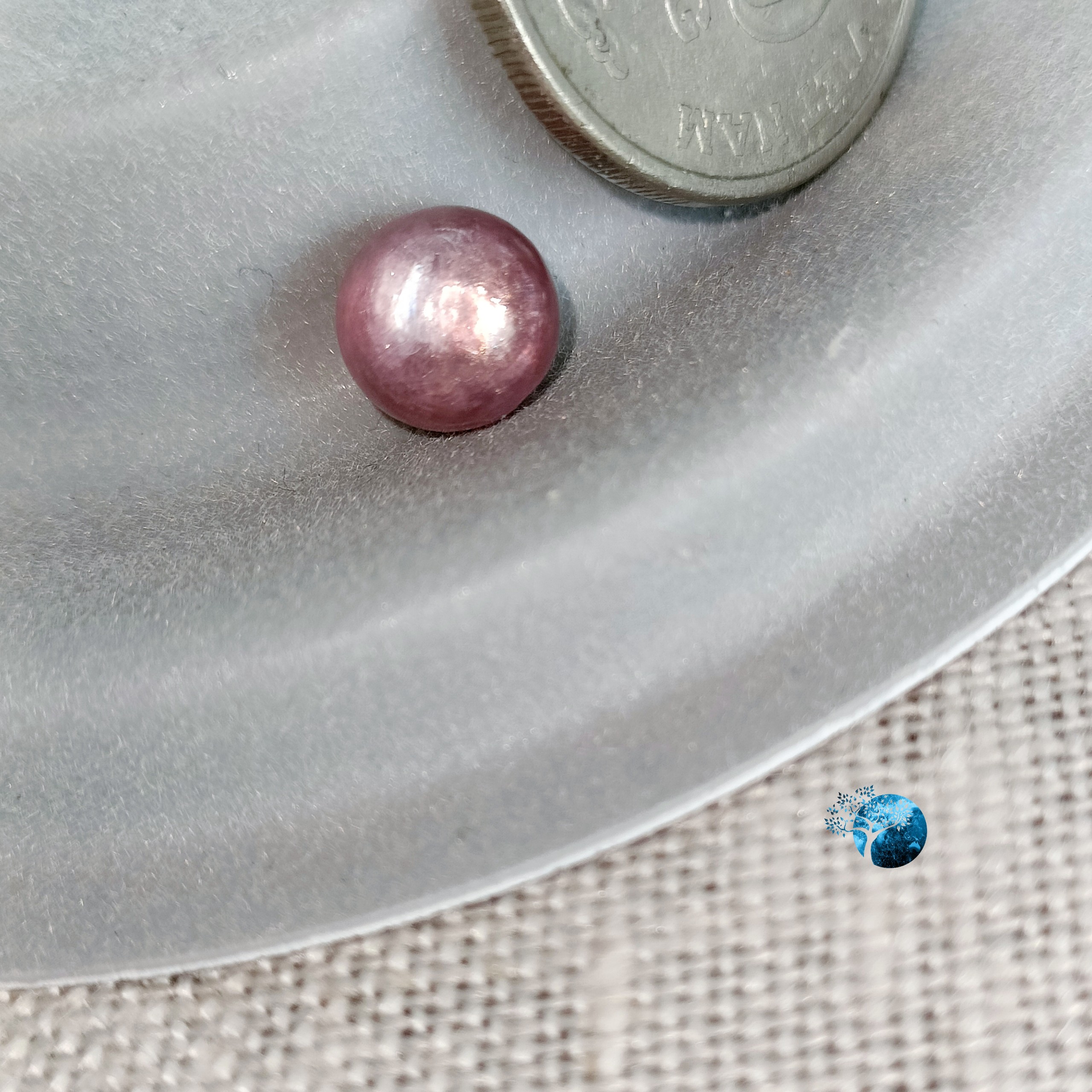 [1 viên lẻ] Đá purple lepidolite 7mm
