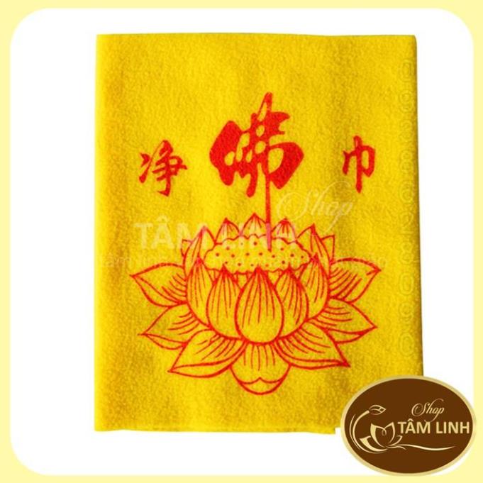 [Ảnh thật] Khăn lau bàn thờ Hoa Sen (lau tượng,Phật...)