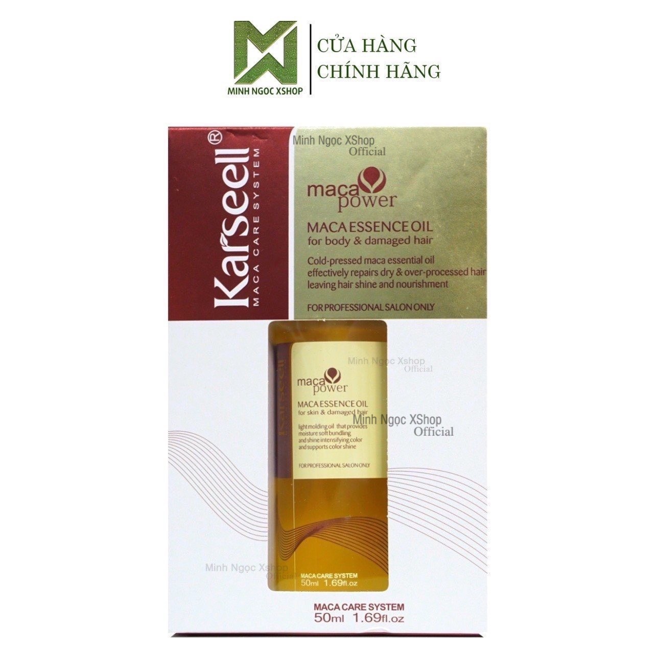 Tinh dầu dưỡng tóc bóng mượt Karseell Maca Eseence Oil 50ML chính hãng
