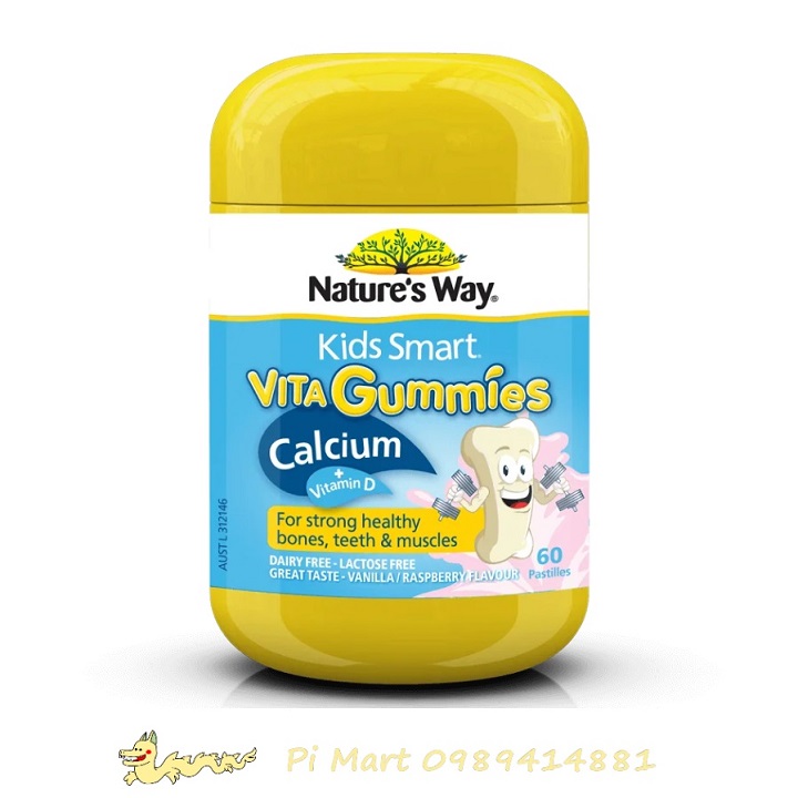 Nature’s Way Kids Smart Vita Gummies Calcium + Vitamin D 60's