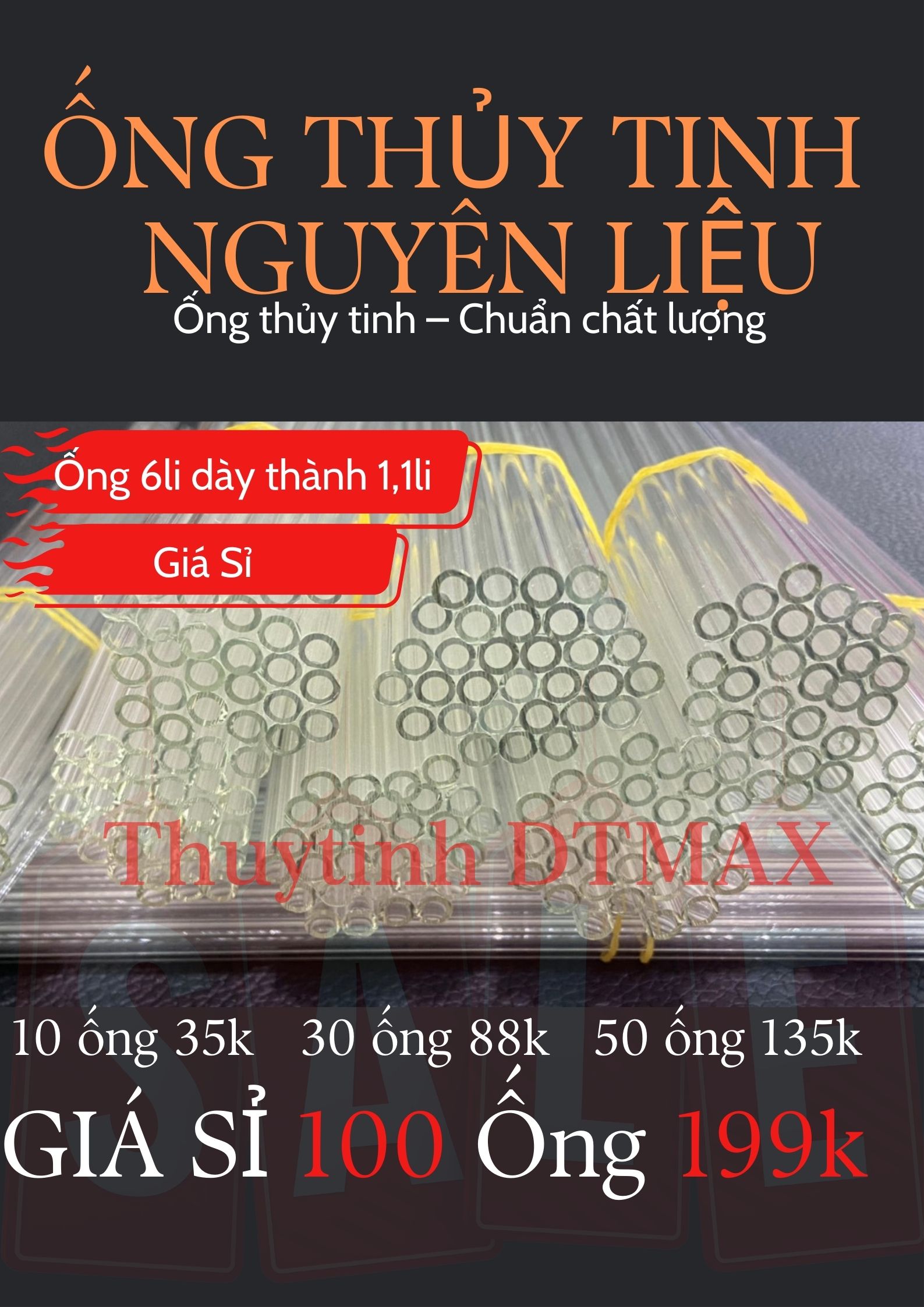Ống Thủy Tinh Loại Tốt Giá Sỉ