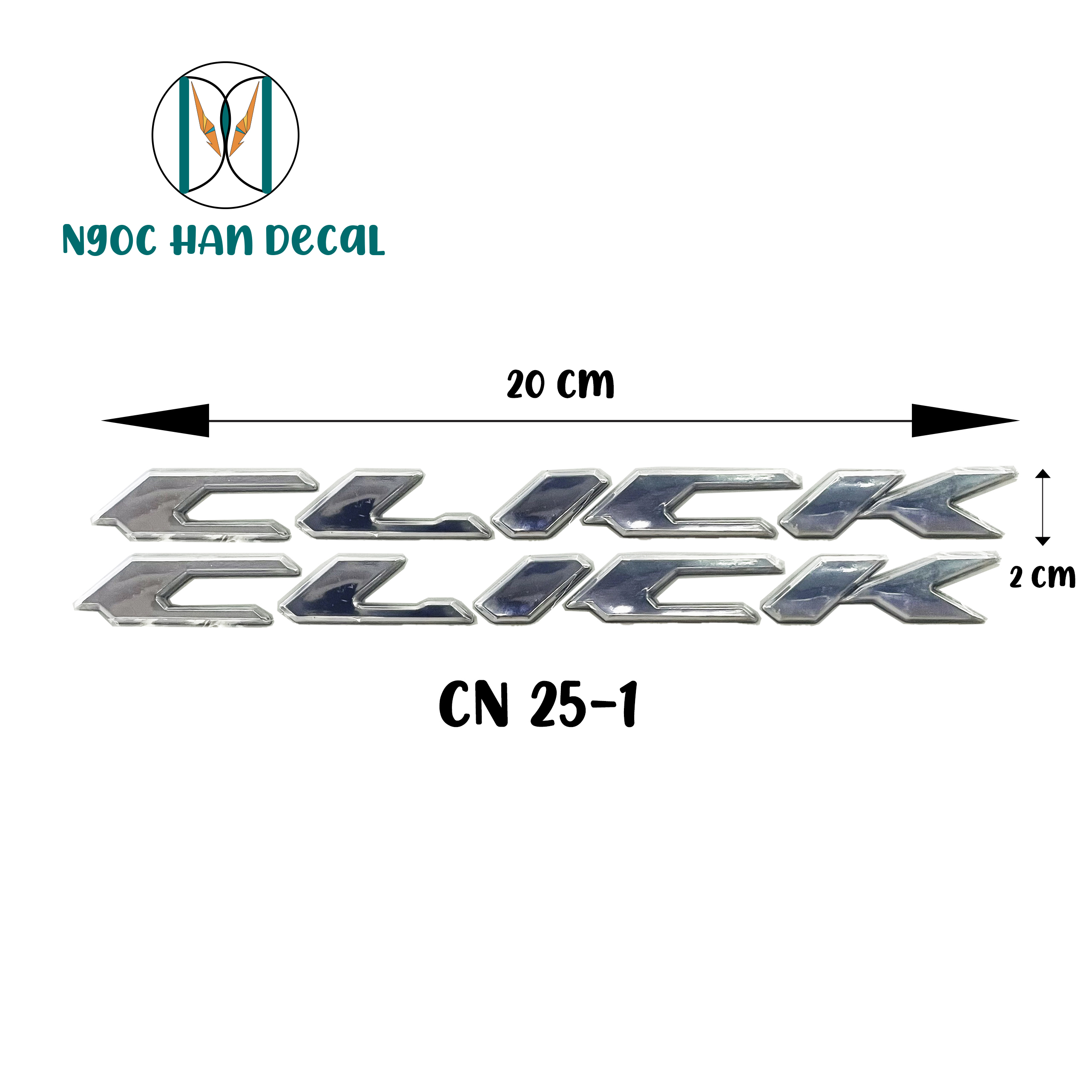 Cặp tem chữ Honda CLICK 125i & 150i