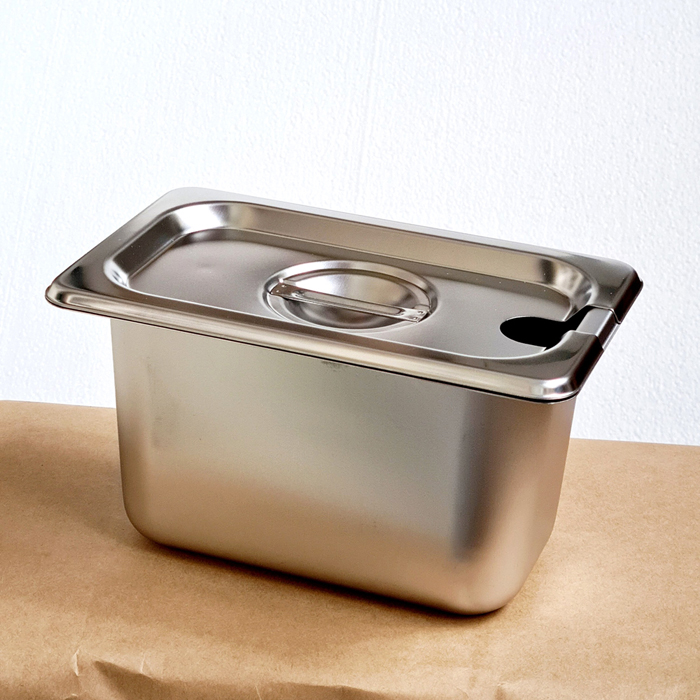 [HCM] Khay Inox Đựng Thạch Topping Trà Sữa 1/9