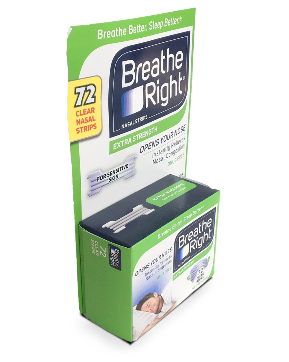 Miếng dán thông mũi Breathe Right Nasal Strips 72 miếng