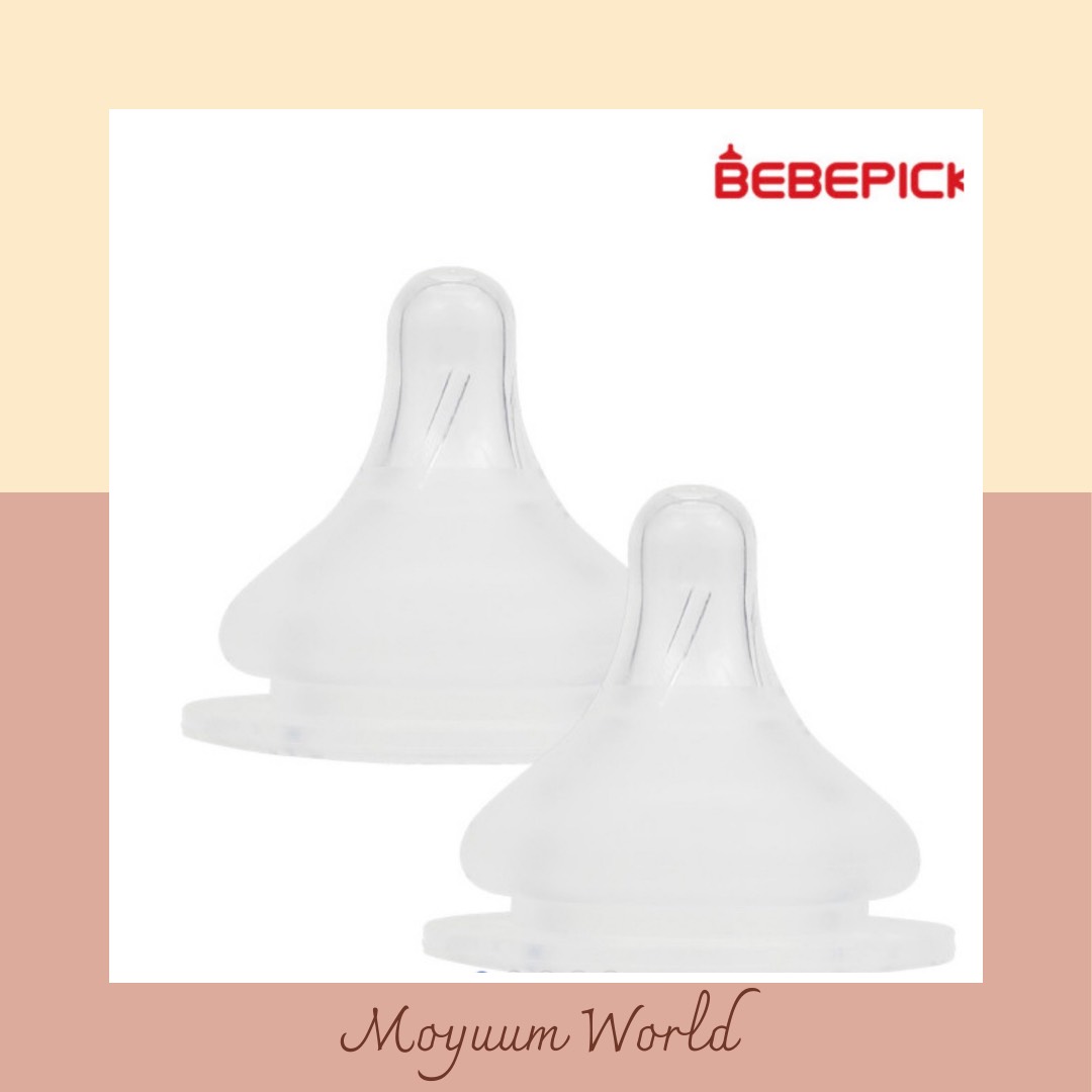 Núm ty bình Bebepick Hàn Quốc [Chính hãng] đủ size 1-5 ( Thay được vào Pigeon, Lansinoh, Moyuum, MotherK)
