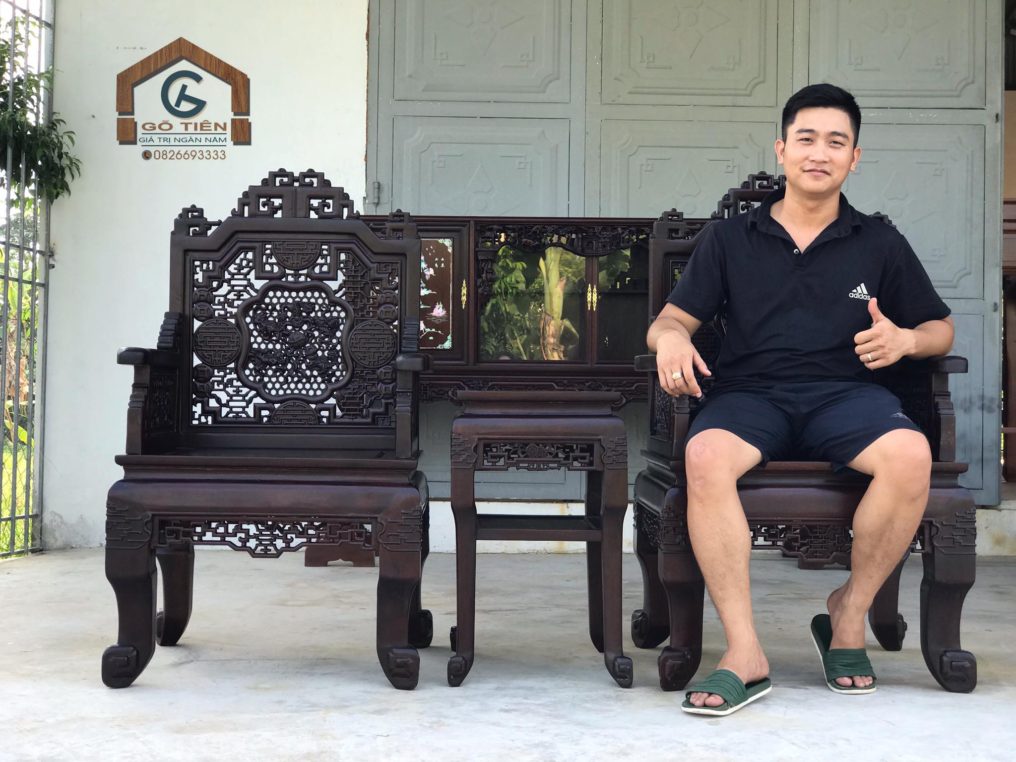 Bộ Bàn Ghế Ngũ Lân Vờn Cầu