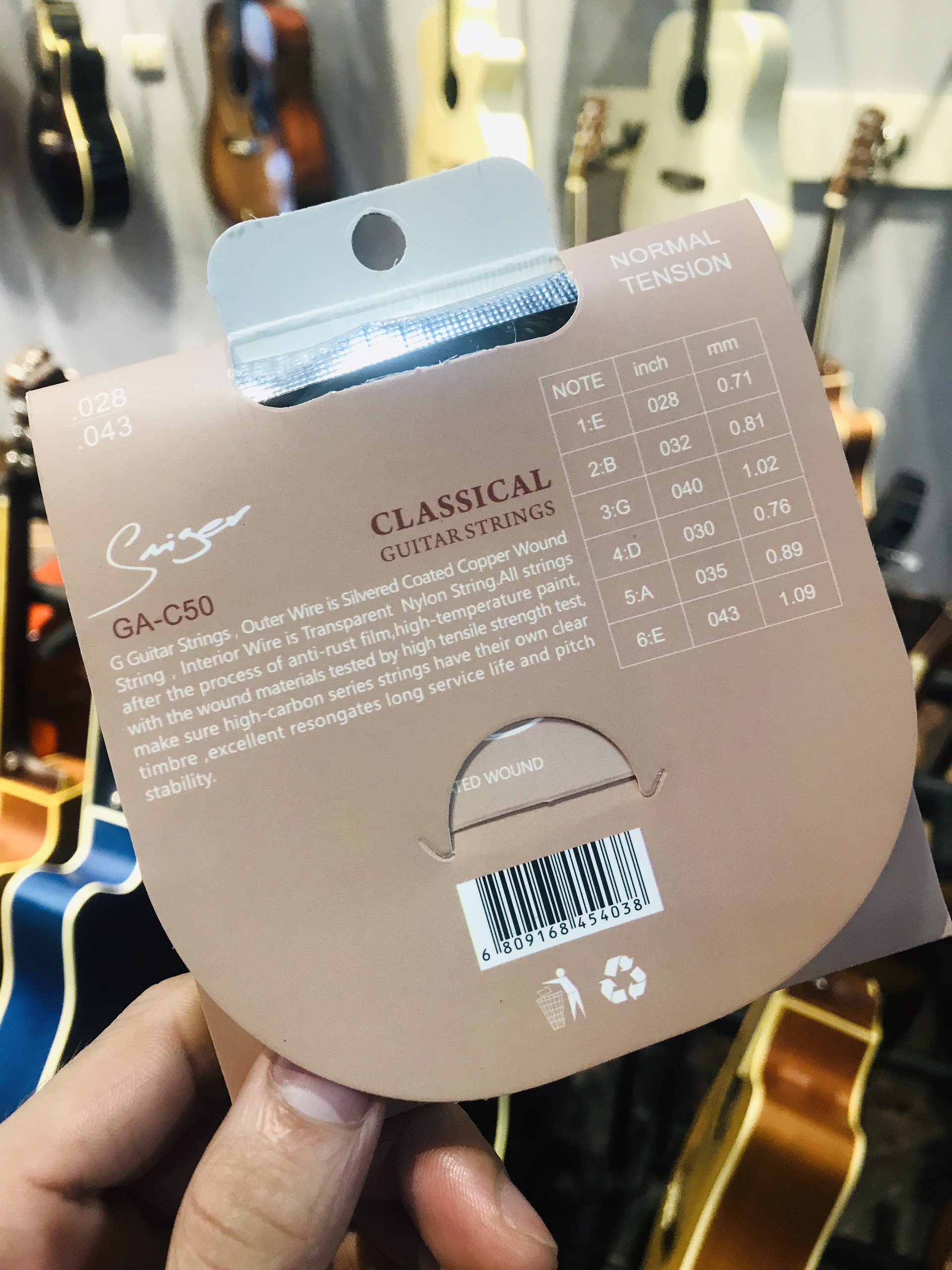 Dây Đàn Guitar Classic Vines GA-C50 chính hãng - Dây Đàn Nilon Phân Phối Chính Hãng SolG