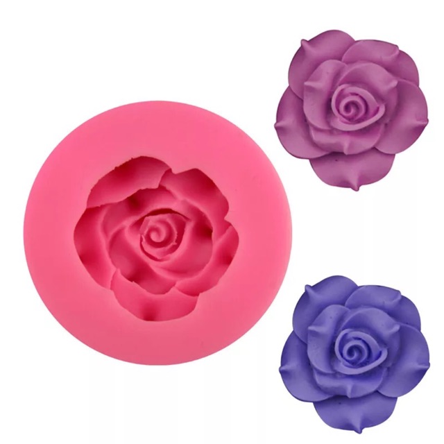 Khuôn rau câu 4d silicone hoa hồng nhỏ