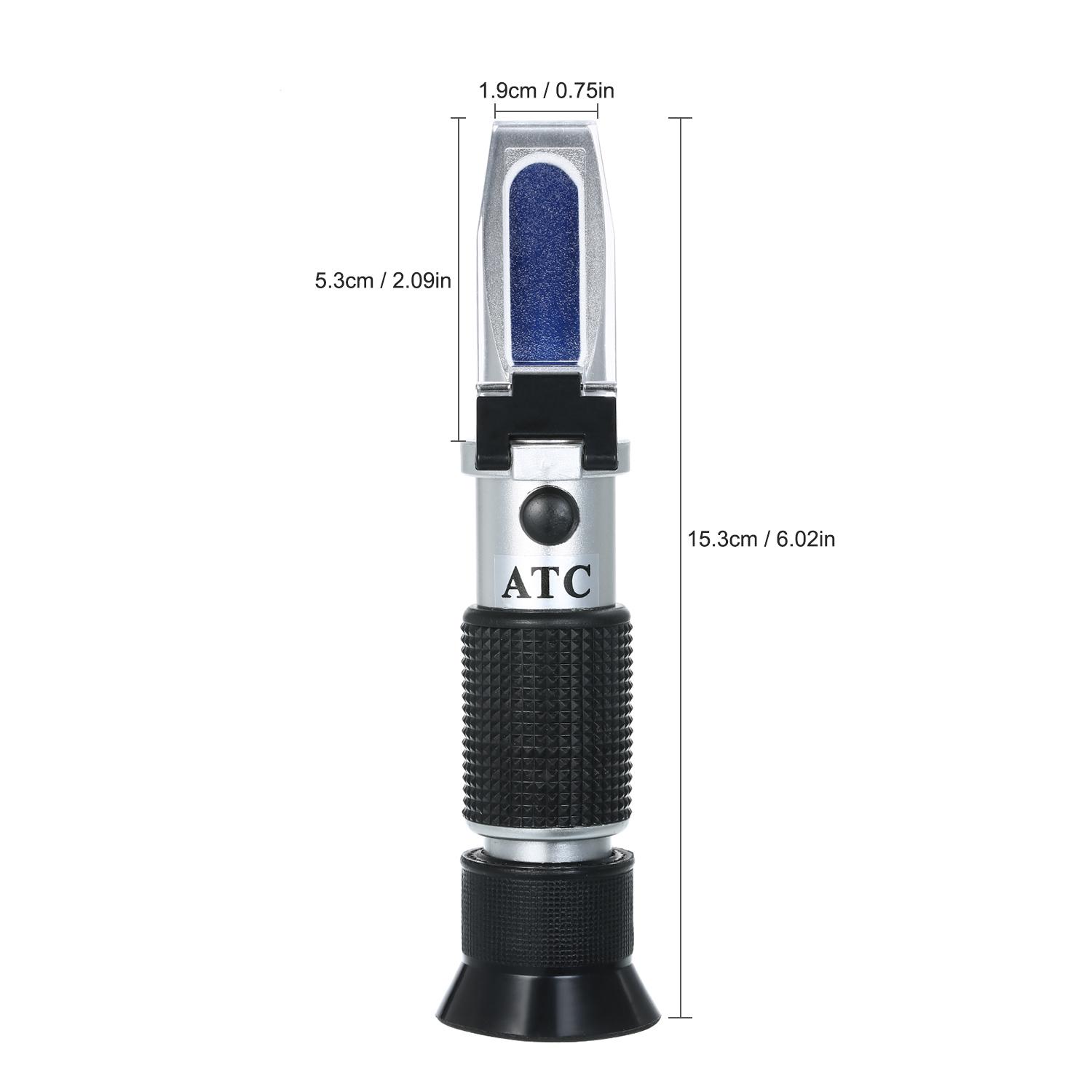 Antifreeze Refractometer Coolant Tester for Checking Freezing Point, Concentration of Ethylene Glycol, Battery Acid Condition, Freezing Point Meter Coolant Antifreeze Tester