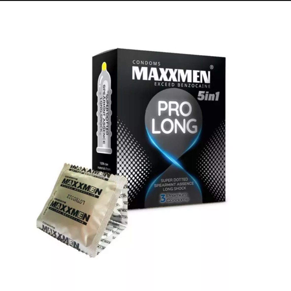 Bao cao su MAXXMEN 5in1 PROLONG Kéo dài thời gian Gân gai Siêu mỏng