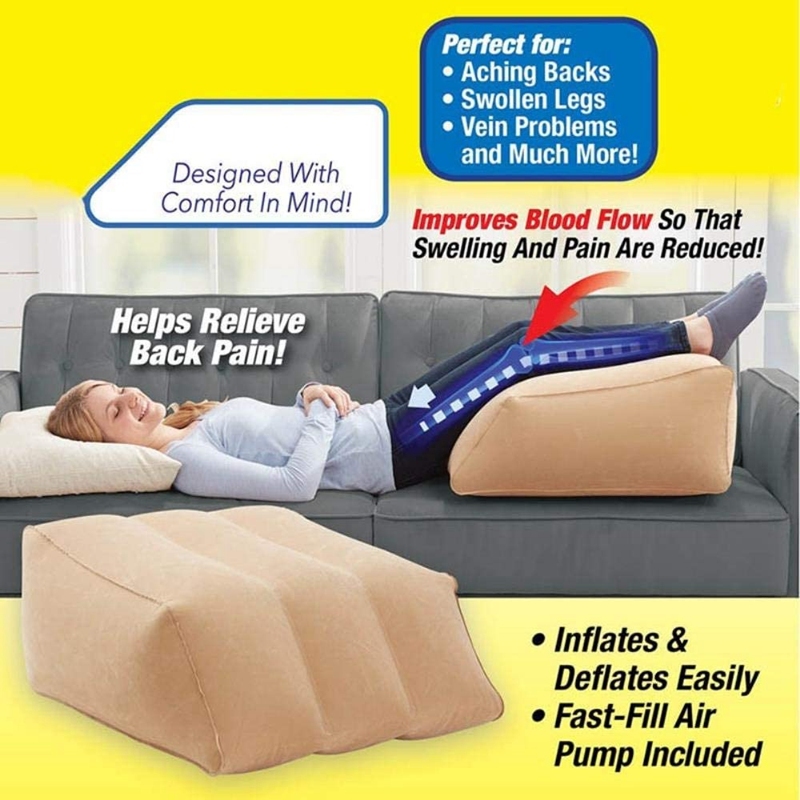 Inflatable Leg Pillow Wedge Pillow Leg Positioner Pillows Leg Ramp Soft