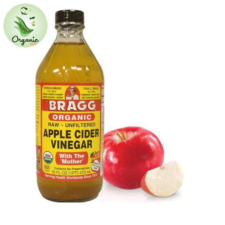 Giấm táo hữu cơ Bragg 473ml & 946ml - Hàng Mỹ - Organic Apple Cider Vinegar