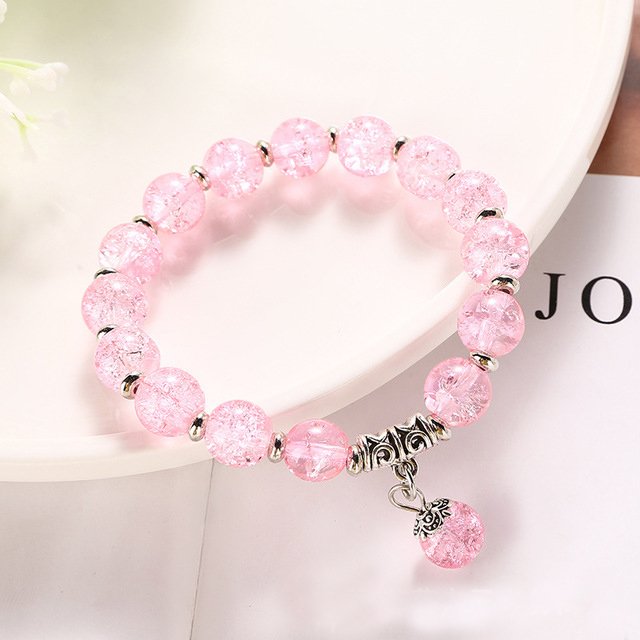Vòng tay pha lê rạn nhiều màu