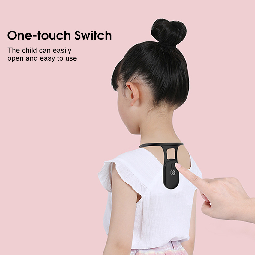 EsoGoal Posture Corrector Posture Vibration Reminder Hanging Neck Smart Posture Corrector Rechargeable Anti-Hunchback Correction Device Posture Trainer with LCD Counter
