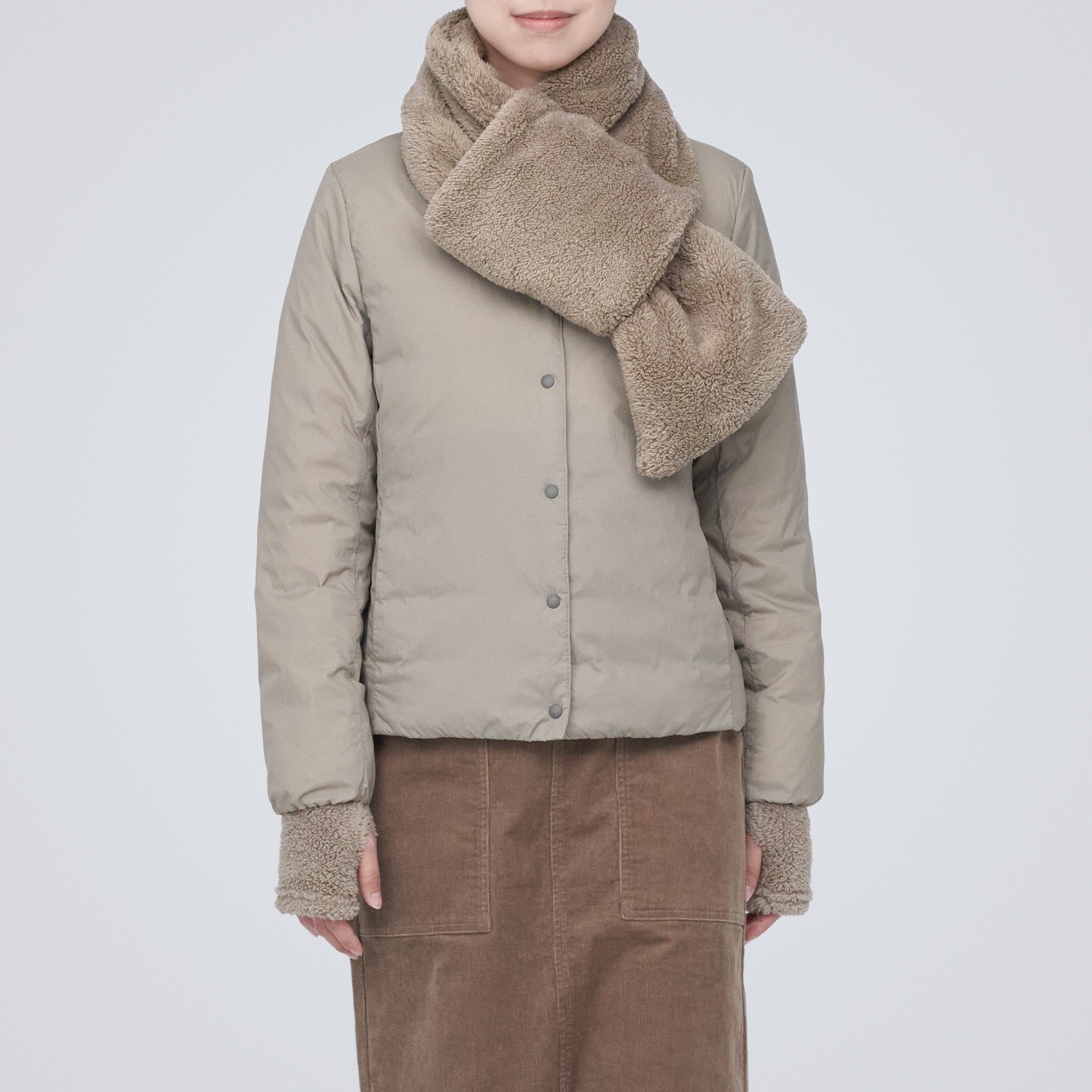 MUJI KHĂN CHOÀNG GIẢ LÔNG TỪ SỢI TÁI CHẾ