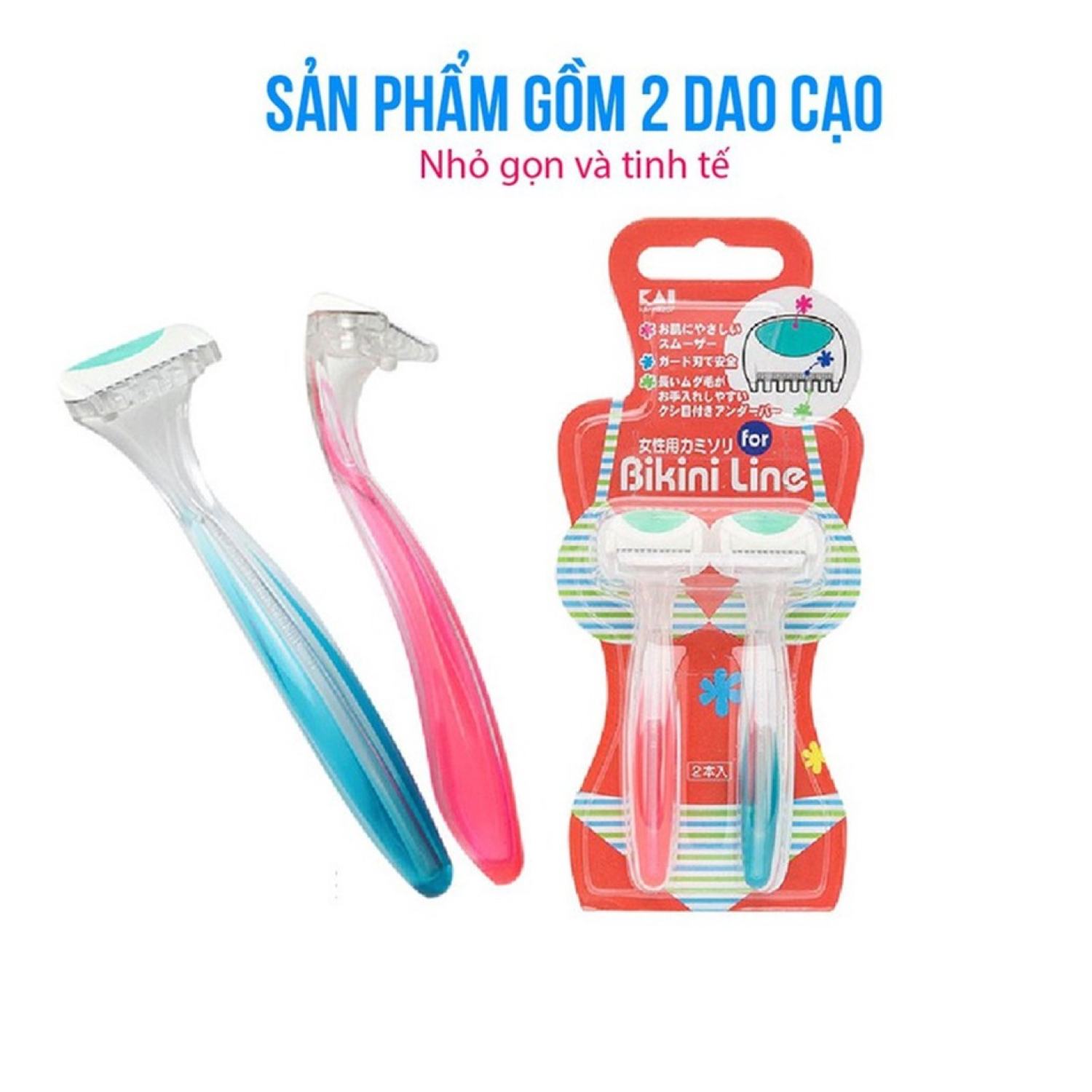 [SET 2 DAO CẠO] Dao Cạo Bikini Thân Nhựa Kai Bikini Line Razor [Che tên sp khi giao hàng]