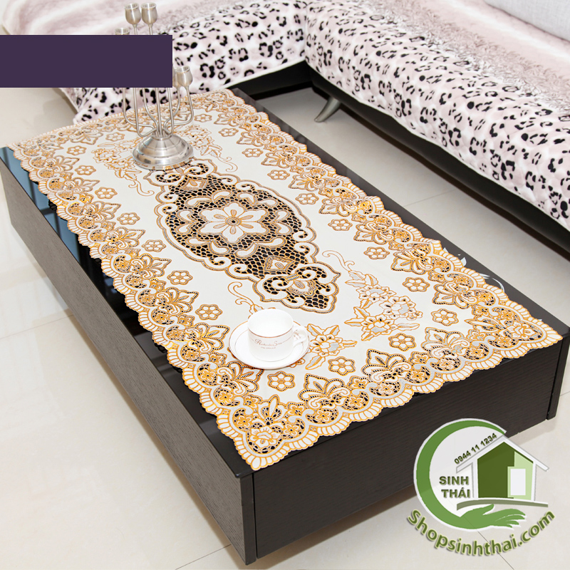 [HCM][ 75cm x 120cm ] Tấm khăn trải bàn bằng nhựa không thấm nước màu vàng- giao hoa văn ngẫu nhiên