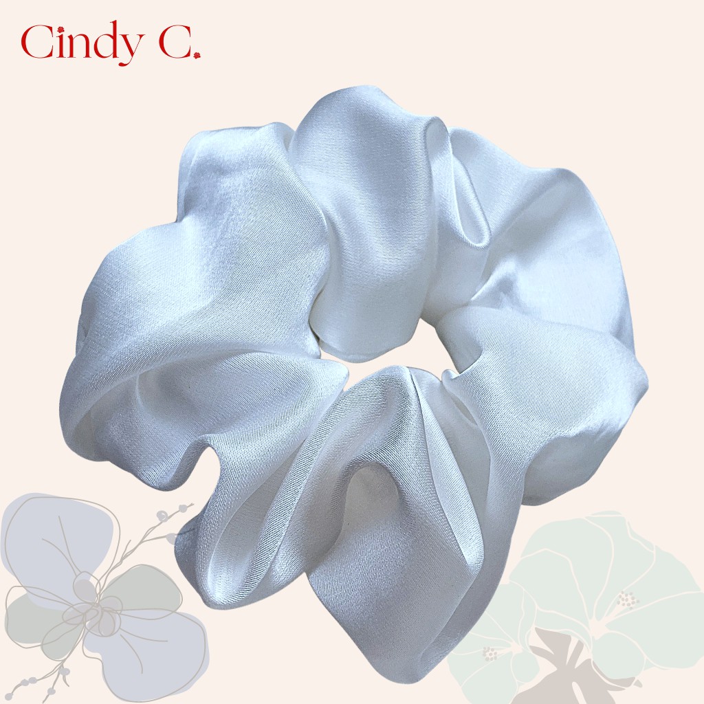 [Mã BMLTA50 giảm đến 50K đơn 99K] Dây buộc tóc scrunchies CINDY C Chất Liệu Lụa Cao Cấp kiểu dáng Basic S21846