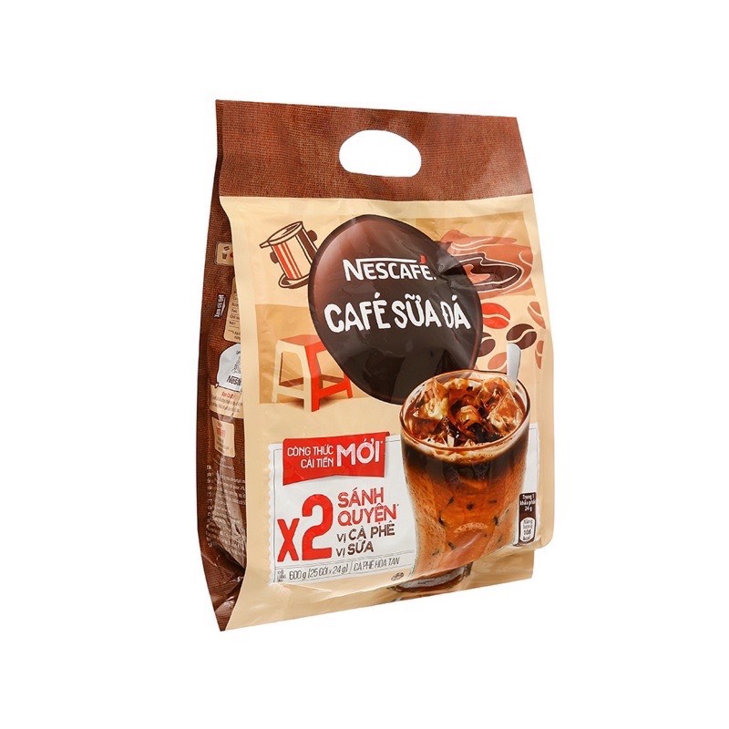 Nescafe Cà phê sữa đá bịch 25gói x 24g
