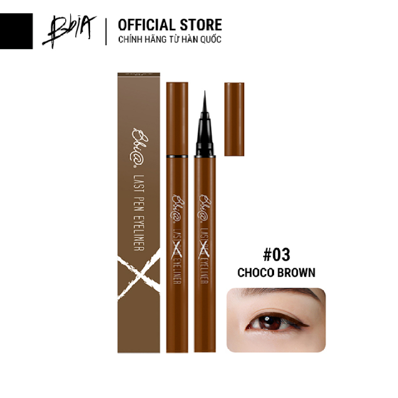 Kẻ mắt nước lâu trôi Bbia Last Pen Eyeliner - 03 Choco Brown (Màu nâu chocolate)
