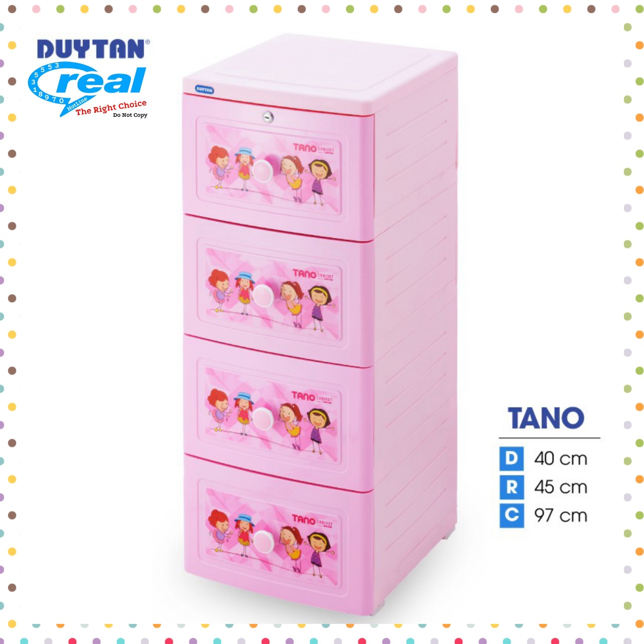 [HCM]Tủ nhựa duy tân TANO 4 Tầng