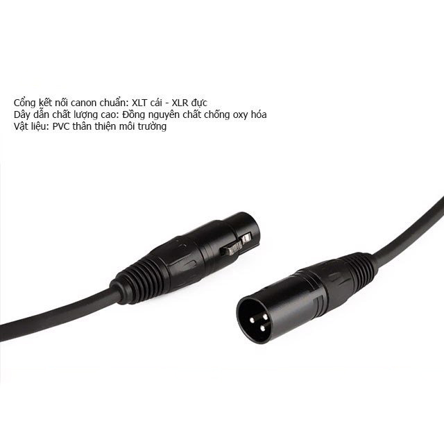 Cáp âm thanh cổng XLR(đực) - XLR(cái) cao cấp Soundking B07