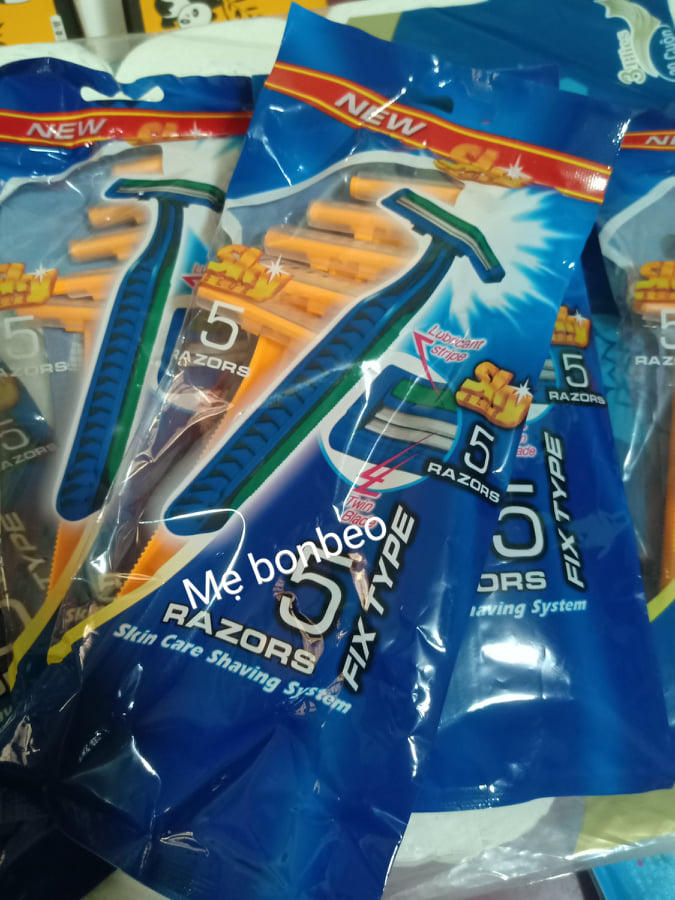Dao cạo râu bịch 5 cây 2 lưỡi