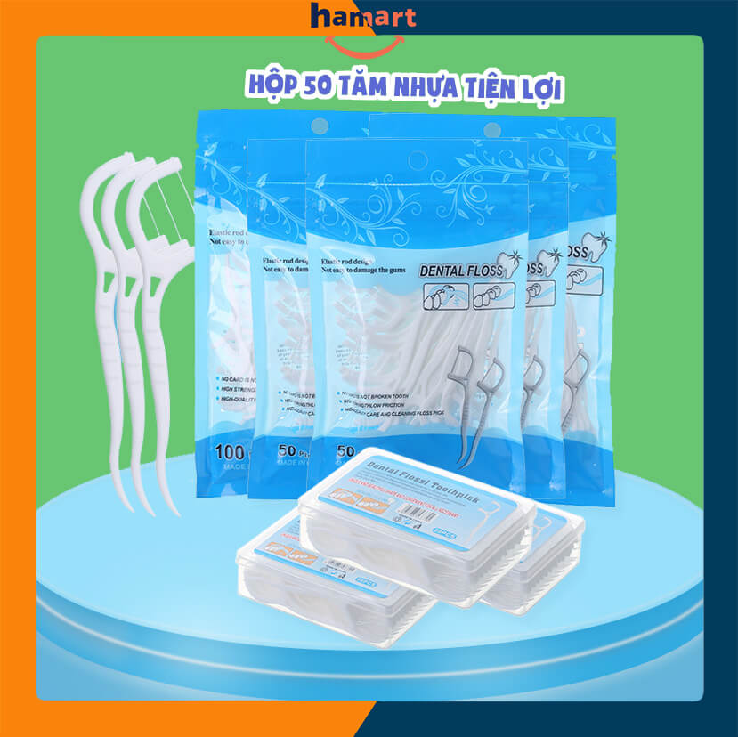 50pcs Dental Floss Flosser Picks Toothpicks Teeth Stick Tooth Cleaning Interdental Brush Dental Floss Pick