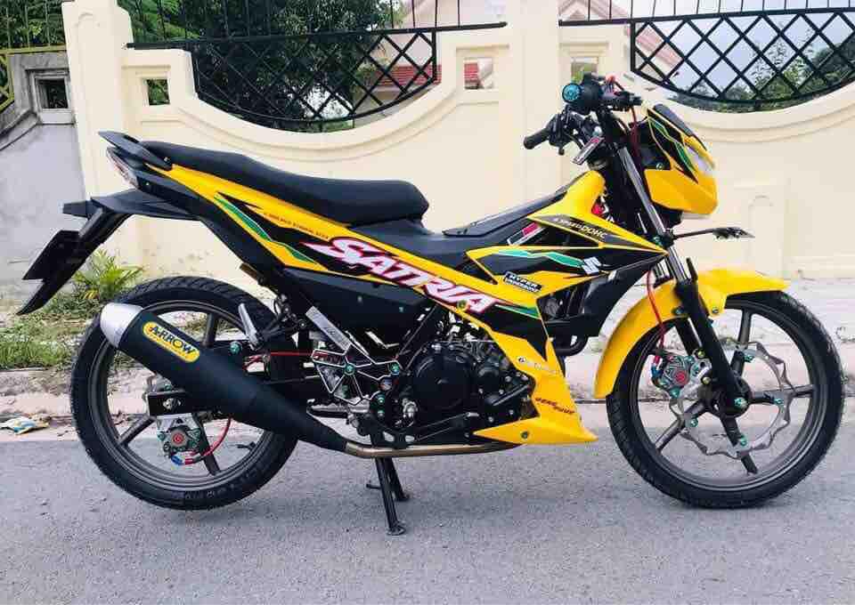 Tem rời Satria Fi dán xe vàng