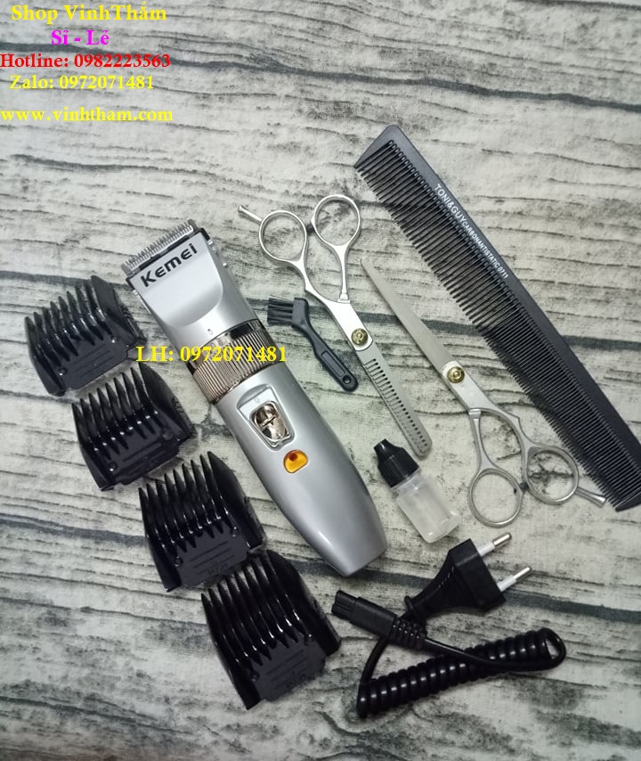 tông đơ cắt tóc Kemei KM27c[ TĂNG BỘ KÉO + LƯỢC CAO CẤP + DỤNG CỤ LẤY RÁY TAI]