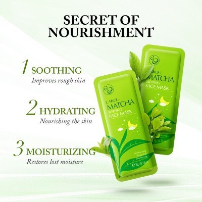 10 Miếng Mặt Nạ Ngủ Trà Xanh Matcha Laikou