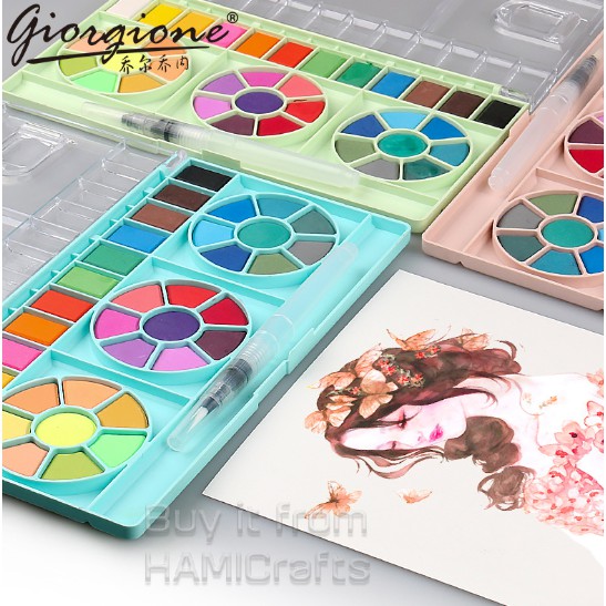 Màu nước dạng nén bộ 36 màu Macaron - Giorgione
