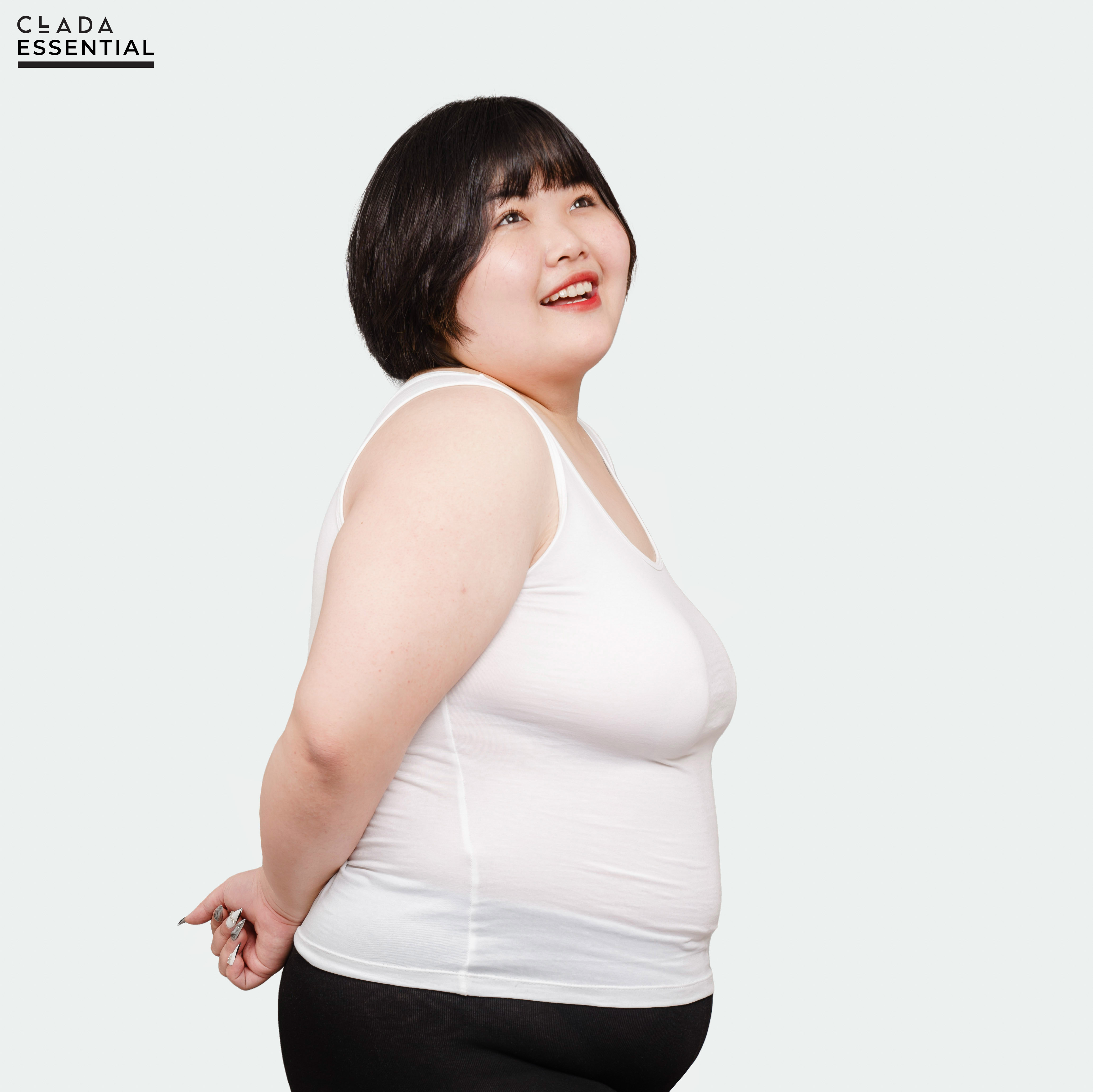 Áo ba lỗ nữ bigsize thương hiệu CLADA - Trắng