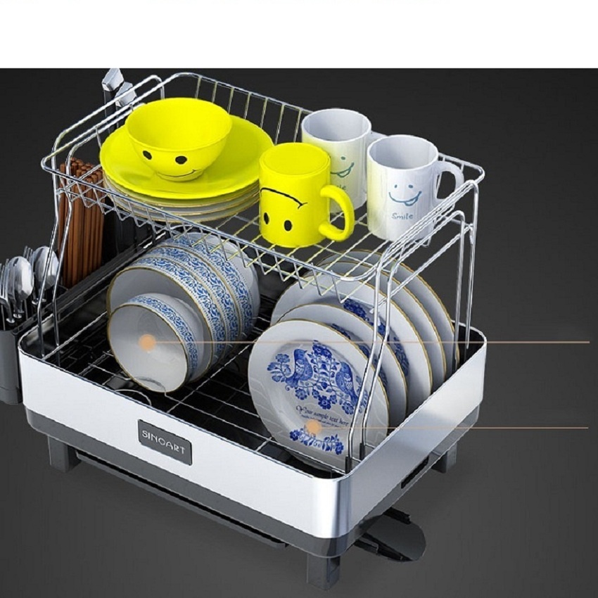 kệ để chén bát 2 tầng inox sinoart
