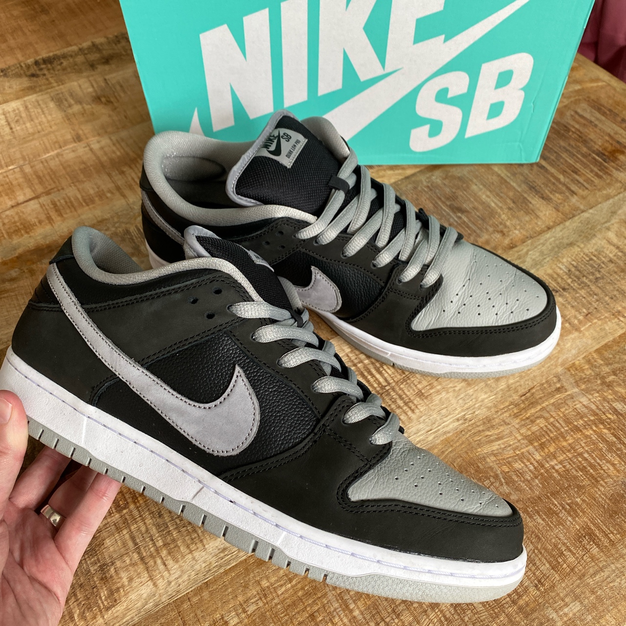 Giày Thể Thao Nam nữ Sneaker N.I.K.E SB Dunk Low Pro J-Park Shadow Black  Medium Grey White | Lazada.vn