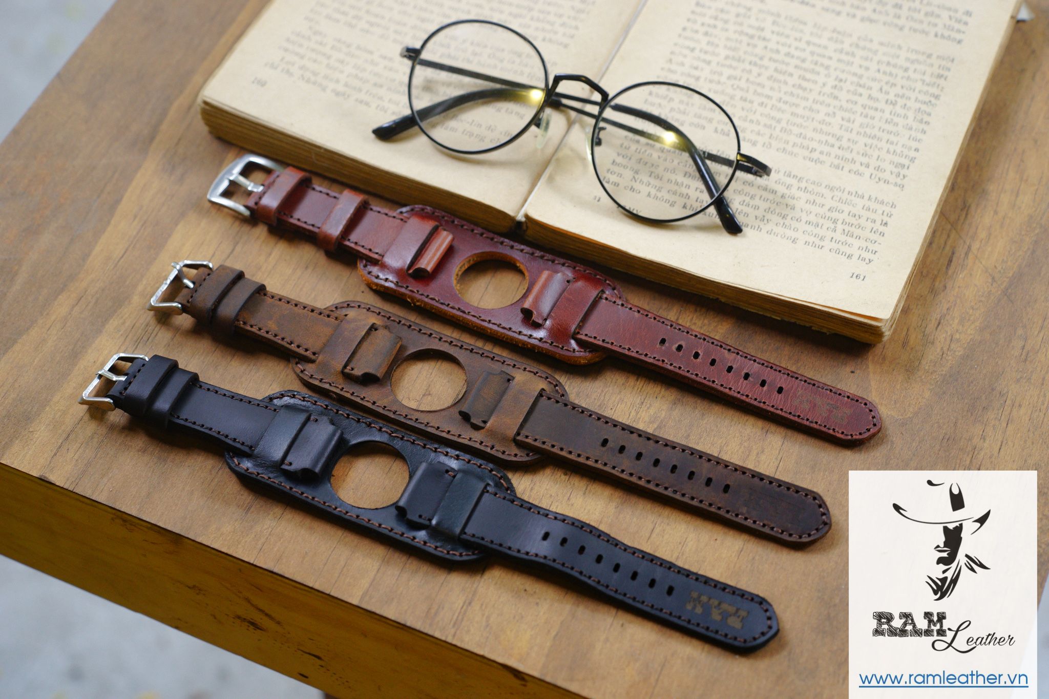 WATCH STRAPS DOUBLE COW LEATHER REAL
