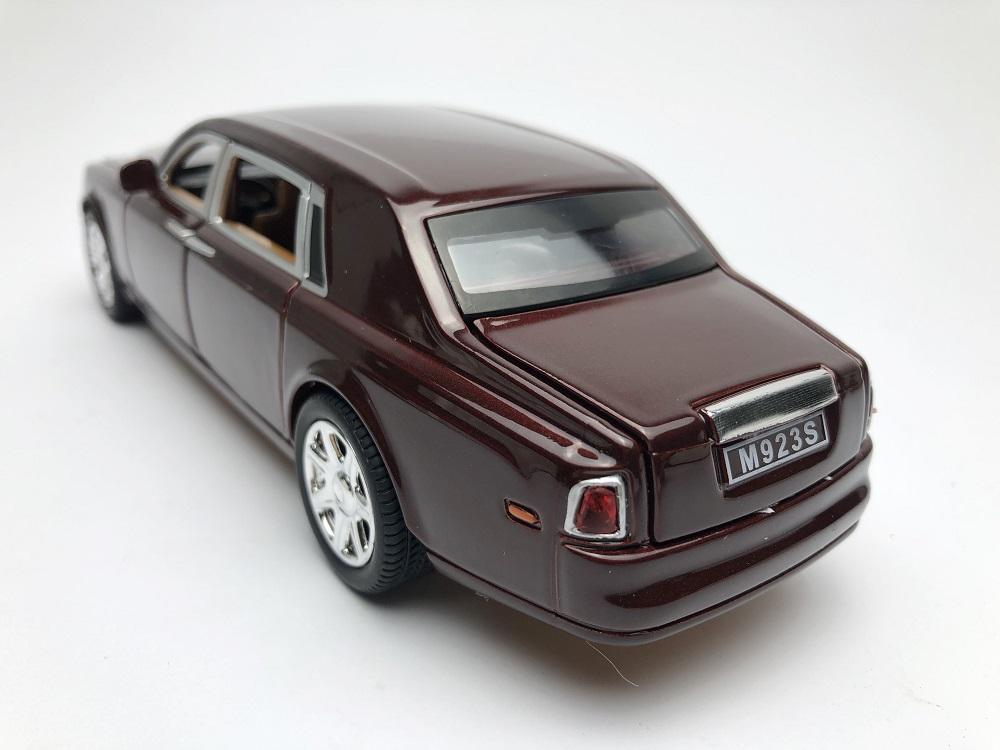 Xe mô hình tĩnh Rolls Royce Phantom tỉ lệ 1:24 XLG, khung kim loại màu Đen/Đỏ