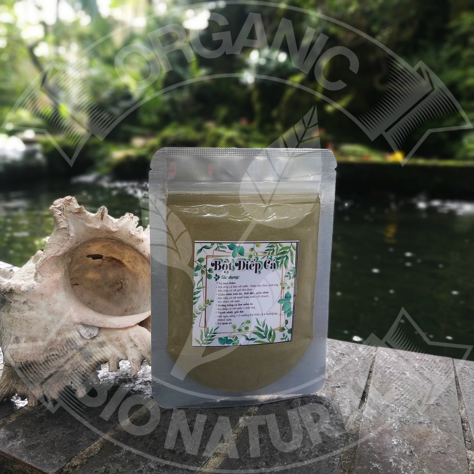 [BIONATURALVN] Bột đắp mặt nạ Lá Diếp Cá Handmade 50gr