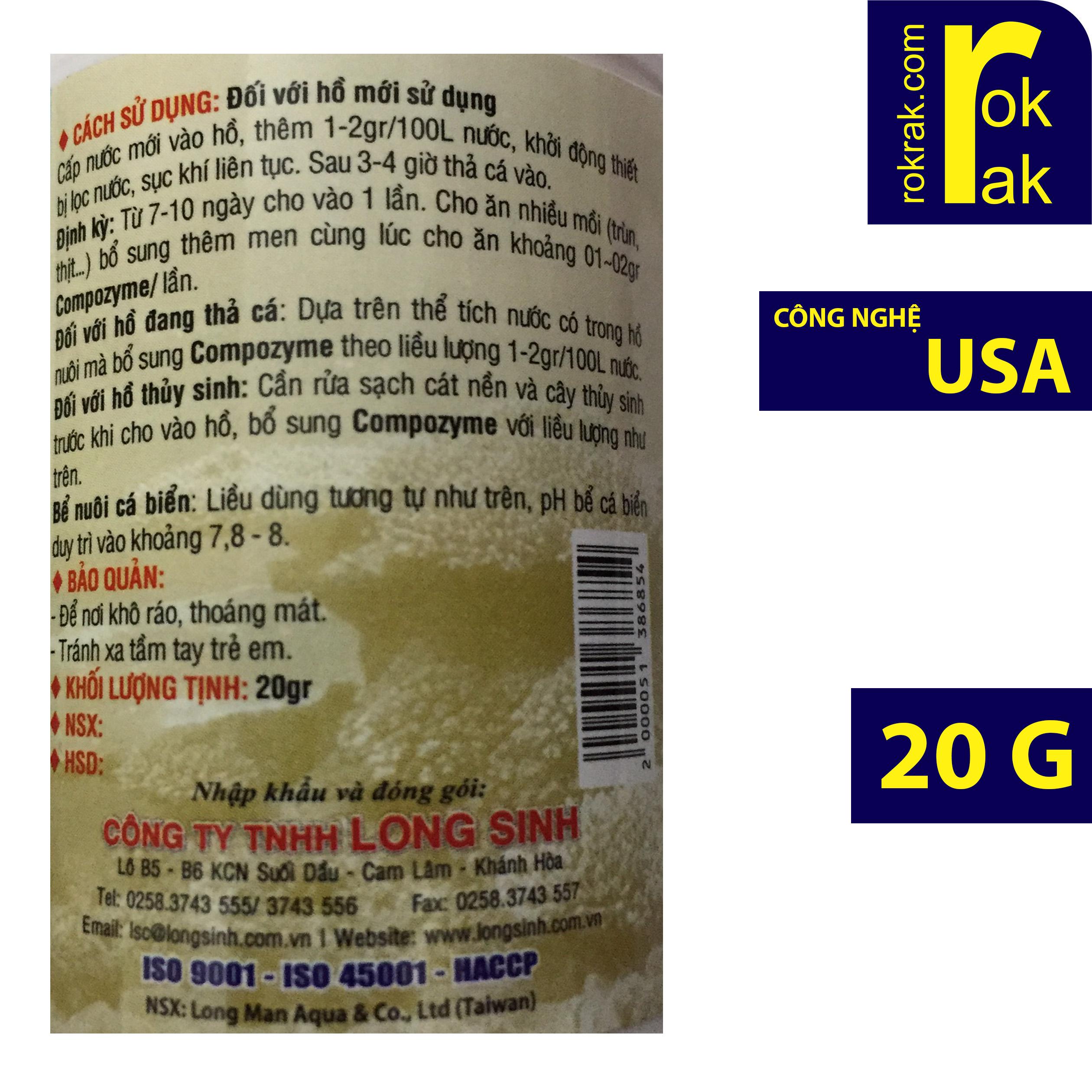 [HCM]Men vi sinh Compozyme cấy lọc bể cá cảnh