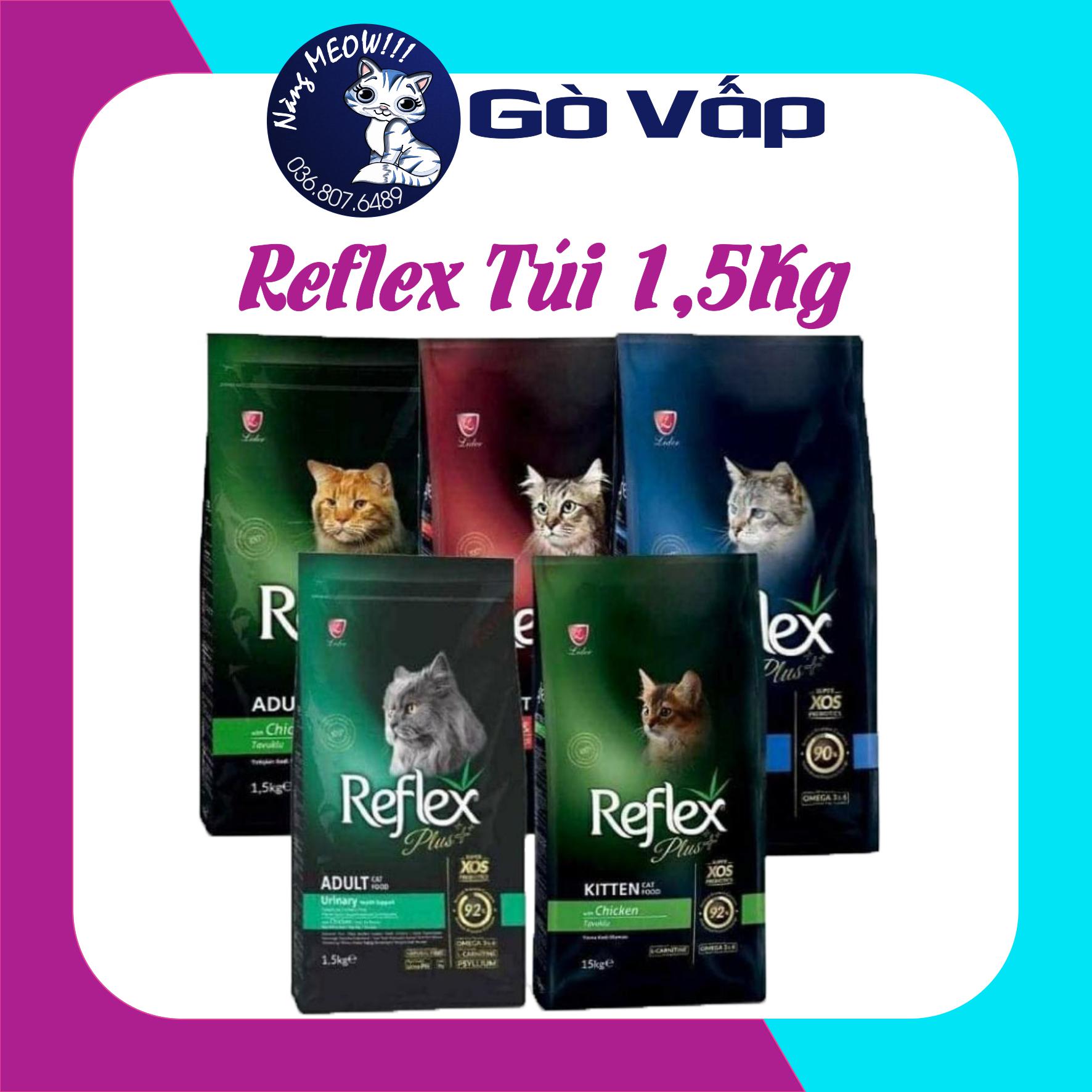 Hạt Reflex Plus cho mèo các loại túi 1,5kg - HAPPYCAT