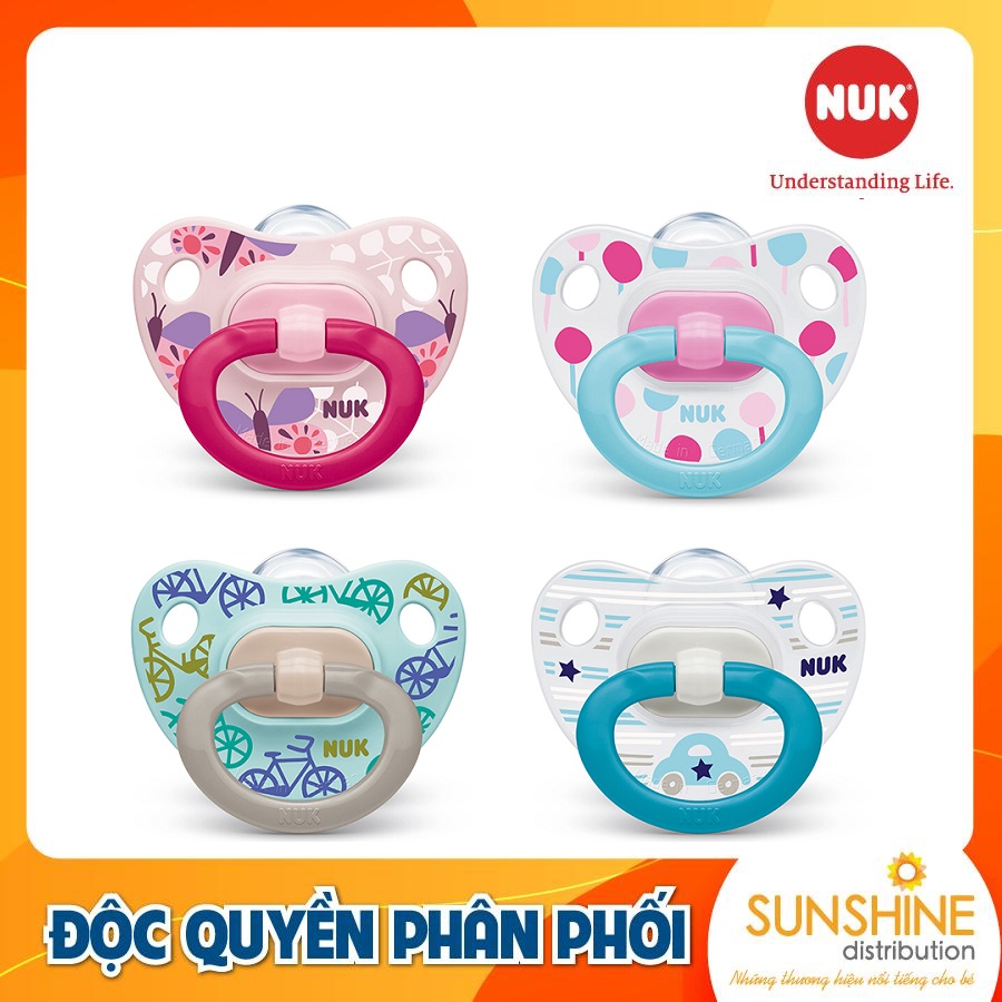 BỘ 2 TI GIẢ NUK CLASSIC SILICONE 6 - 18M