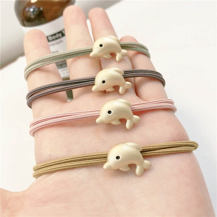 Set 2 Dây buộc tóc, cột tóc hình Cá Heo con dễ thương