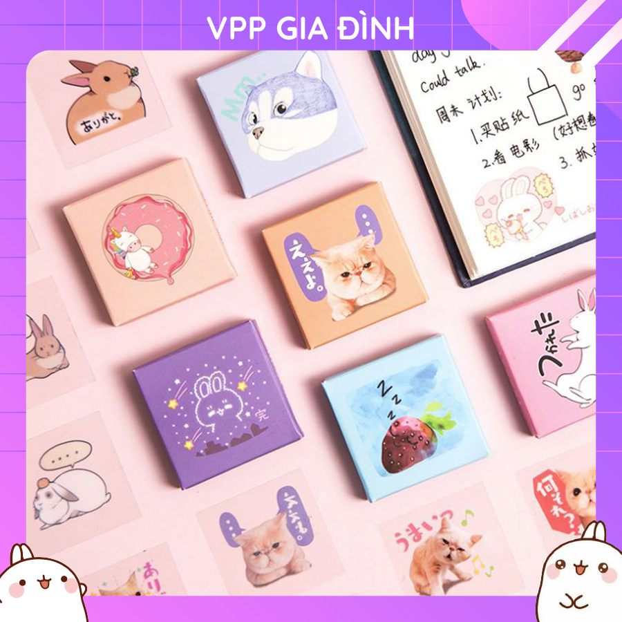 Hộp 30 Miếng Nhãn Dán Sticker Trang Trí (Nhiều Mẫu Được Chọn)