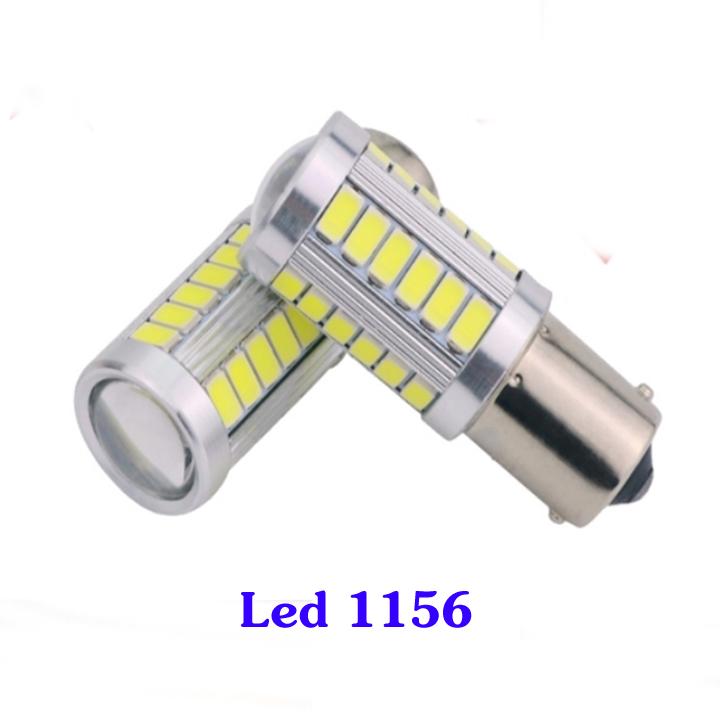 Bộ 02 bóng đèn ô tô xe máy led 33smd chân 1156 ánh sáng trắng