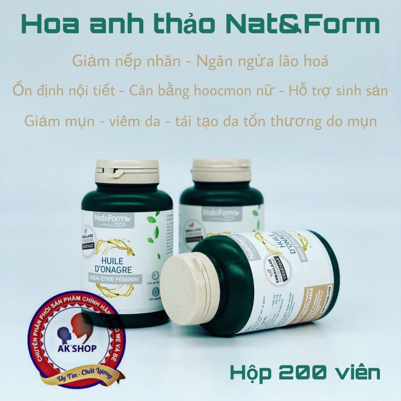Tinh Dầu Hoa Anh Thảo Nat & Form 200V Hàng