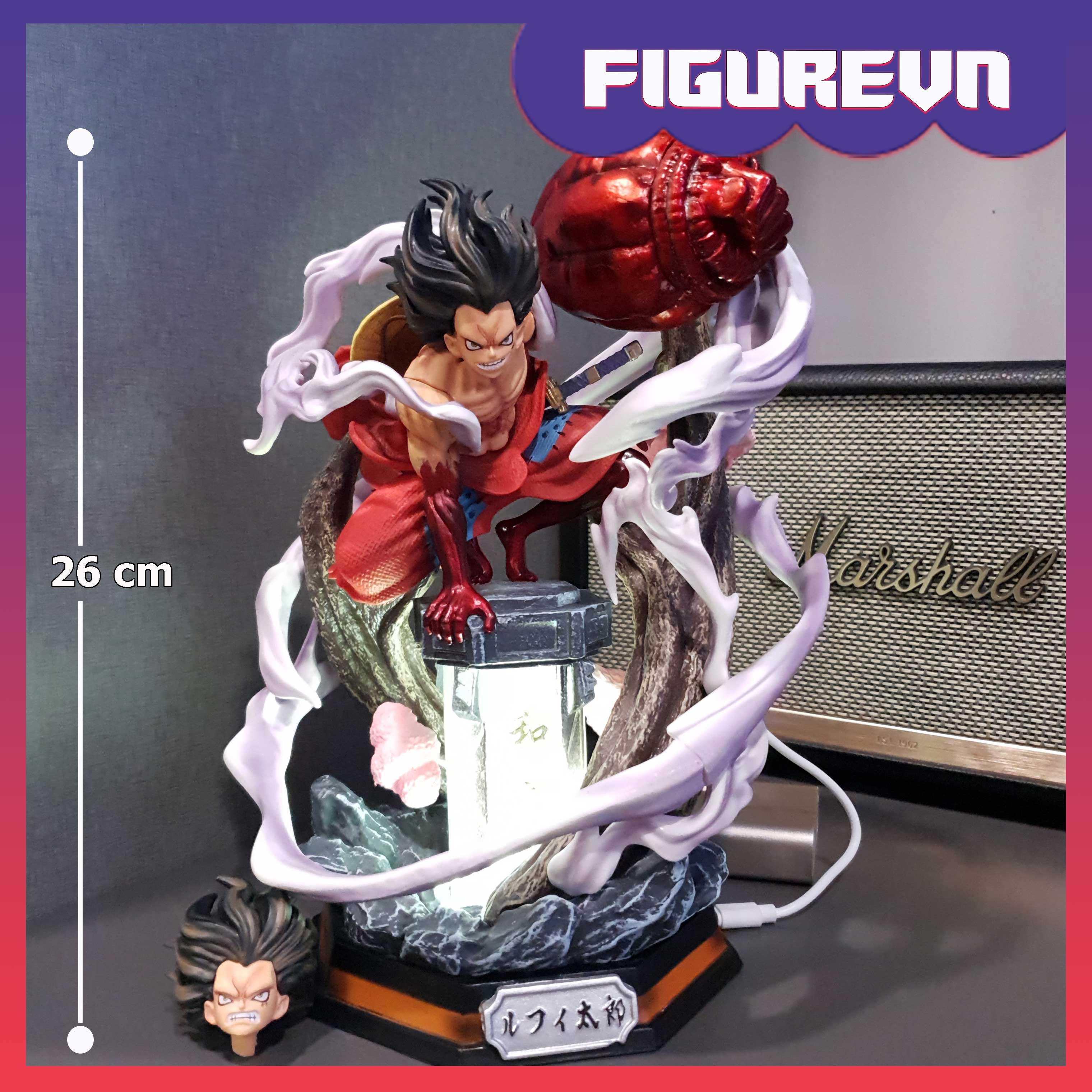 Mô hình Luffy Wano 26cm có đèn - One Piece