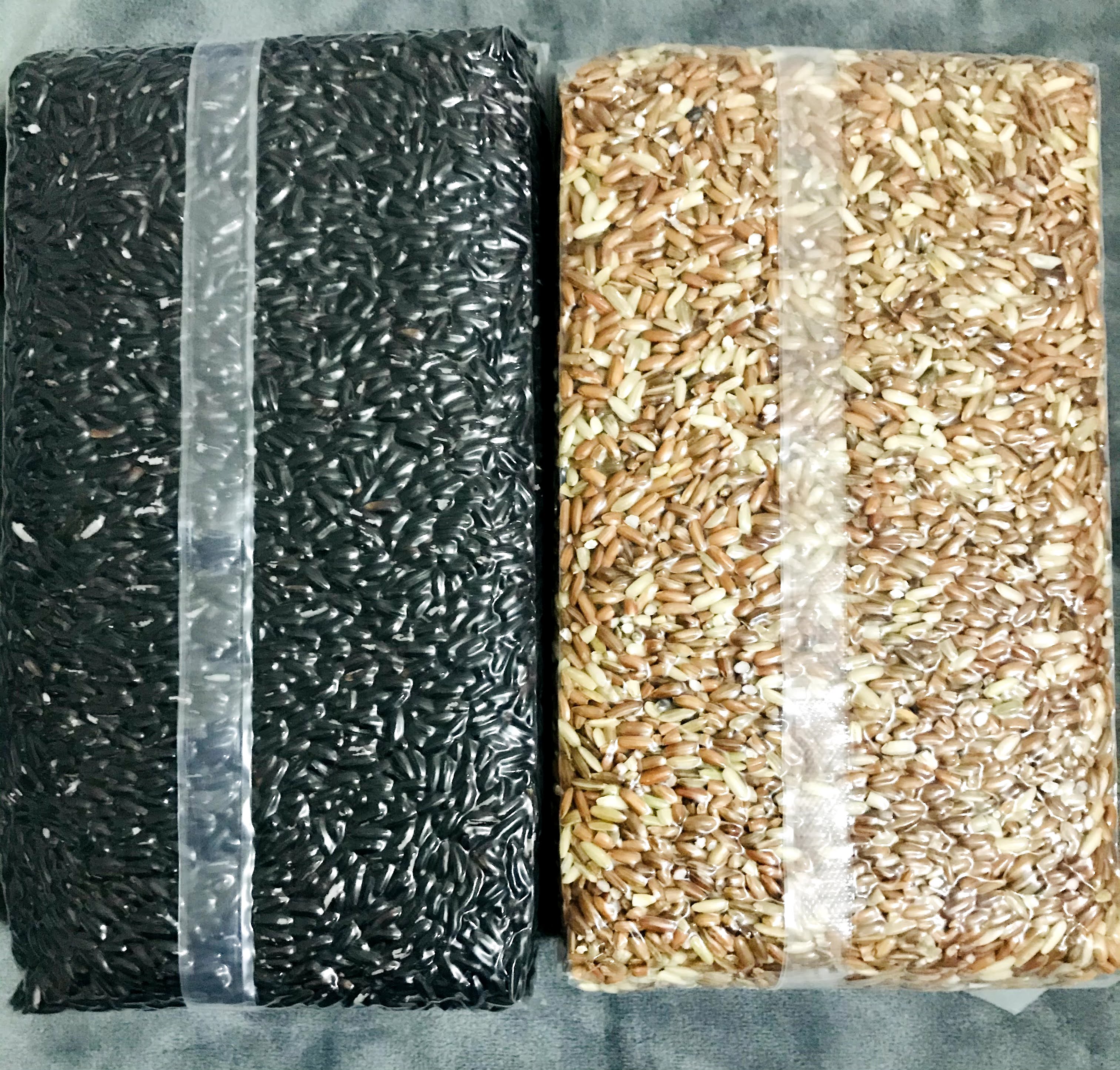 Combo Lứt dẻo, Gạo lứt đỏ và lức tím than Tôm Vàng (1kg/gói)