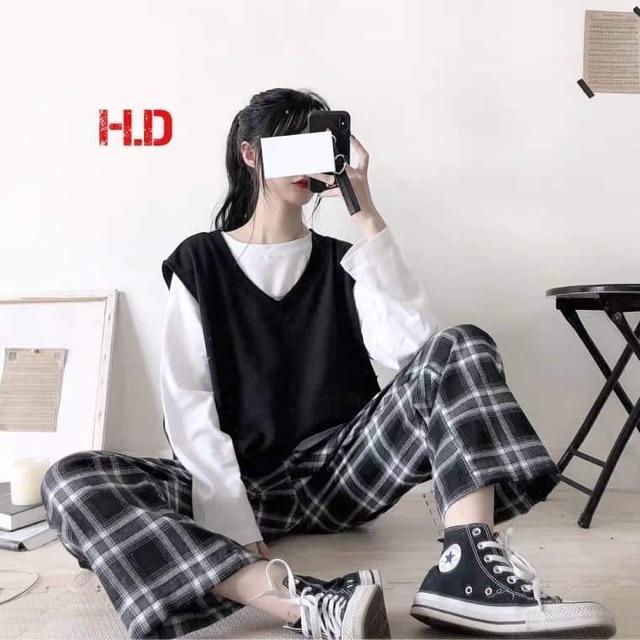 Sét áo gile kèm áo thụng dài tay HDA01019