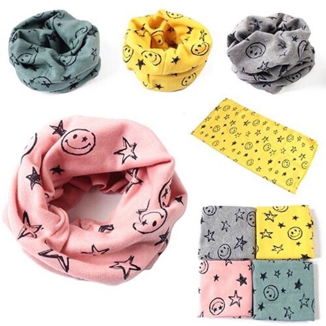 Khăn ống quấn cổ đa năng cotton giữ ấm cho bé