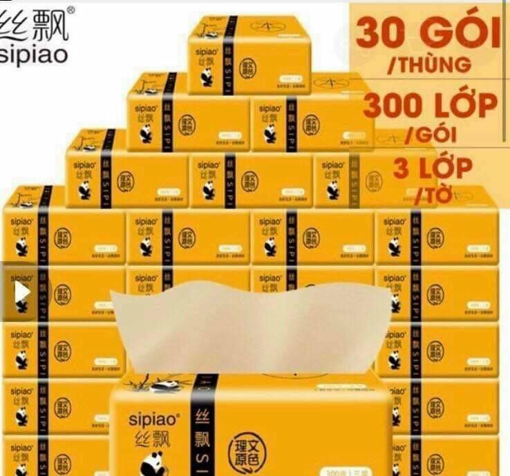 [HCM](Combo 2 gói) Giấy ăn gấu trúc Sipiao siêu dai